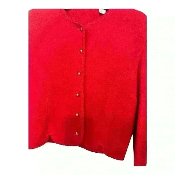 Northern Isle Vintage 100% wool Red Boiled Wool Jacket Size 11/12 - Picture 2 of 5
